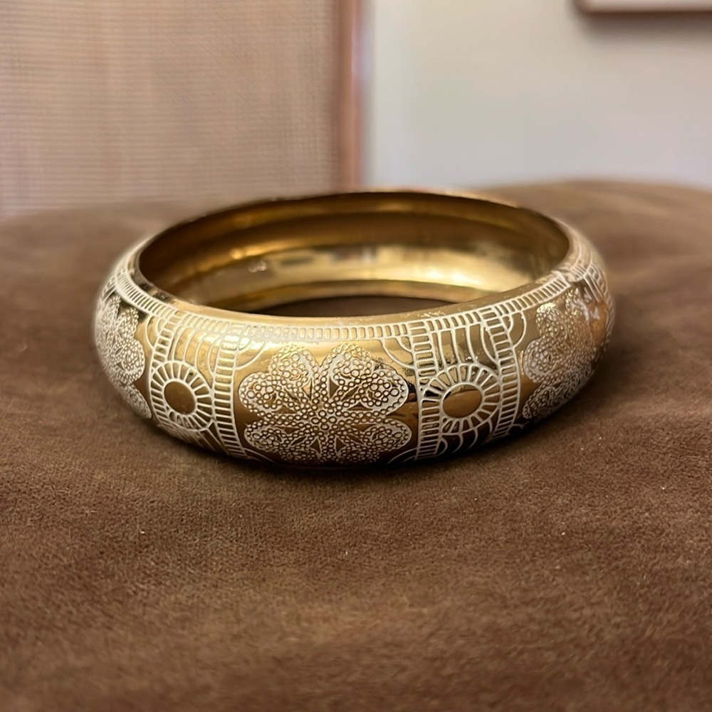 Boho Filigree Brass Bracelet
